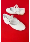 Kız Çocuk Ayakkabı Abiye Papyonlu Babet Beyaz