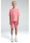 Kız Çocuk Bermuda Takım - Neon Pembe