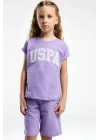 Kız Çocuk Mor Bermuda Takım