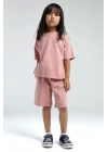 Kız Çocuk Pembe Bermuda Takım