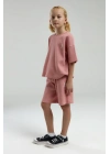 Kız Çocuk Pembe Bermuda Takım