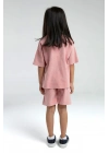 Kız Çocuk Pembe Bermuda Takım