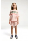 Kız Çocuk Pembe Şort Takım