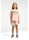 Kız Çocuk Pembe Şort Takım