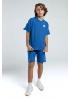 Kopya - Erkek Çocuk Mavi Bermuda Takım