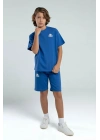 Kopya - Erkek Çocuk Mavi Bermuda Takım
