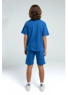 Kopya - Erkek Çocuk Mavi Bermuda Takım
