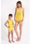 Life Is A Lemon Sarı Kadın Şort Takım