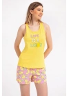 Life Is A Lemon Sarı Kadın Şort Takım
