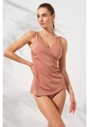 Mara Kruvaze Formlu Tankini Takım Bronz 231501