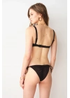 Maya Dolgulu Bikini Tek Üst Siyah 239101