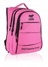 Okul Çantası 4 Cepli + Kalemlik Su Geçirmez Komple İçi Astarlı Lise Ortaokul Çantası Pembe