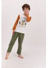 Rolypoly Cowboy Krem Erkek Çocuk Pijama Takımı