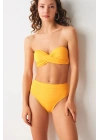 Tek Parça Üst - Düğüm Detaylı Double Dolgulu Straplez Bikini Üstü