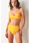 Tek Parça Üst - Düğüm Detaylı Double Dolgulu Straplez Bikini Üstü