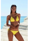 Üçgen Bikini Tek Üst Sarı 199101