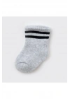 Unisex Çizgili Tekli Bebek Çorabı 68458