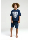 U.s. Polo Assn. Erkek Çocuk Mavi Bermuda Takım
