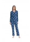 U.s. Polo Assn. Kadın Lacivert Boydan Patlı Pijama Takımı