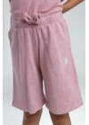 U.s. Polo Assn. Kız Çocuk Pembe Bermuda Takım