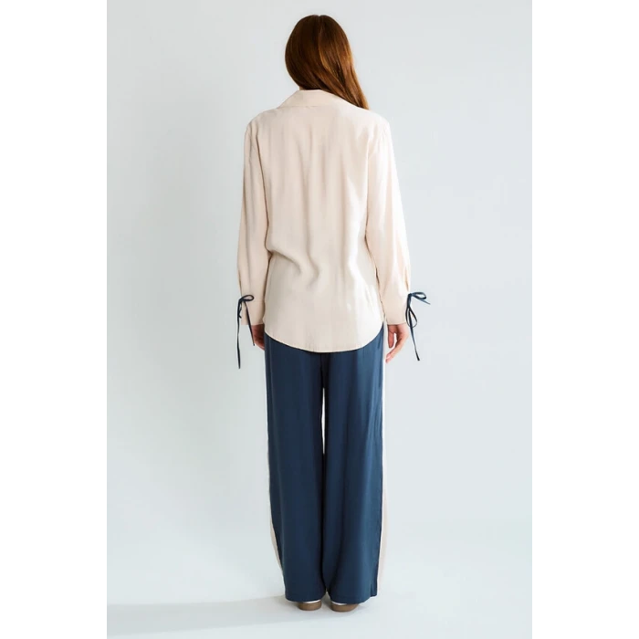 IKILI TAKIM LACIVER ALT UST KREM DESENLİ