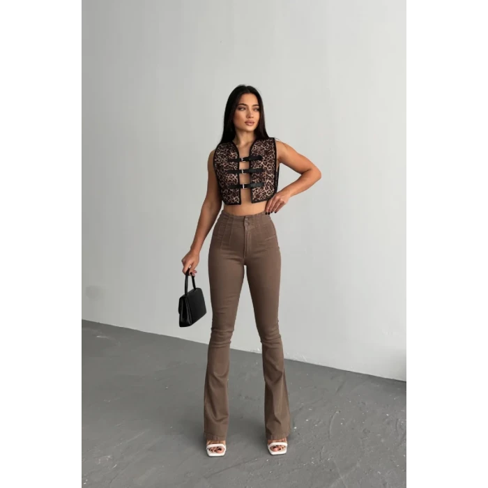 7021PENSLİ ISPANYOL KOT PANTOLON