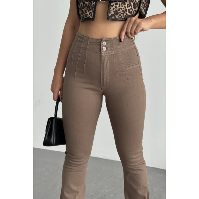 7021PENSLİ ISPANYOL KOT PANTOLON