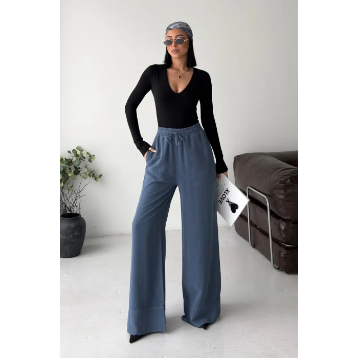 HS708 LASTIKLİ PALAZZO PANTOLON