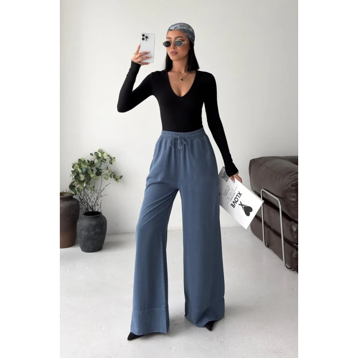 HS708 LASTIKLİ PALAZZO PANTOLON