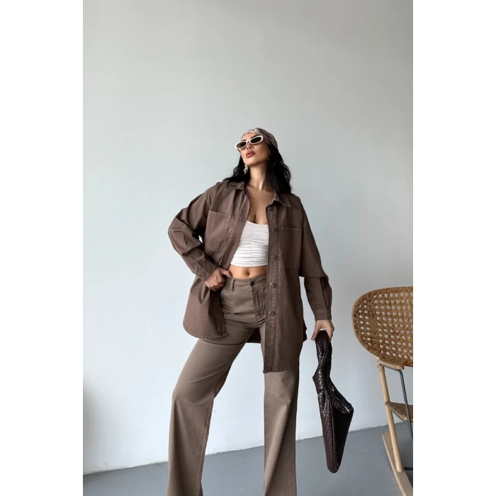 6080  GÖMLEK KREM UZUN KOL