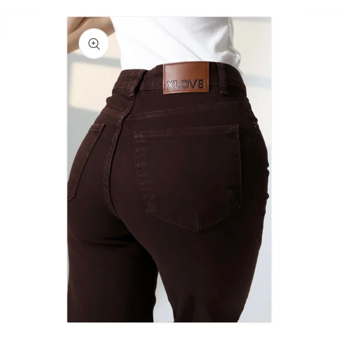 7163 KAHVE çimalı pantolon