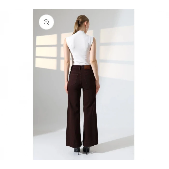 7163 KAHVE çimalı pantolon