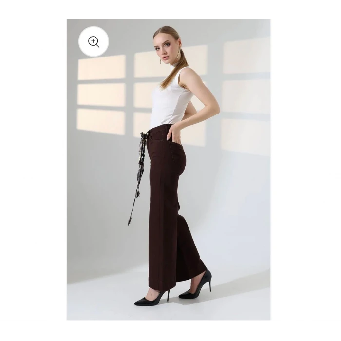 7163 KAHVE çimalı pantolon