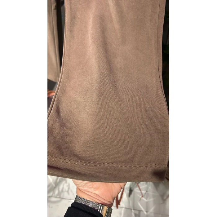 AÇIK KAHVE MODAL KUMAŞ PAÇA LASTİKLİ EŞOFMAN ALTI