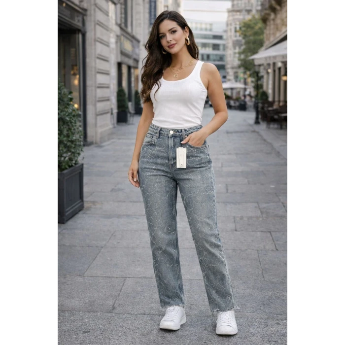 ISPANYOL PAÇA TAŞLI JEAN