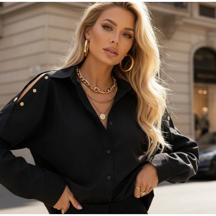 OMUZ ACIK ÇAKIMLI GÖMLEK