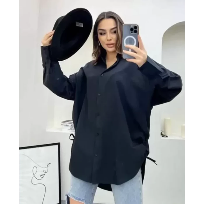 YANDAN BÜZGÜLÜ GÖMLEK