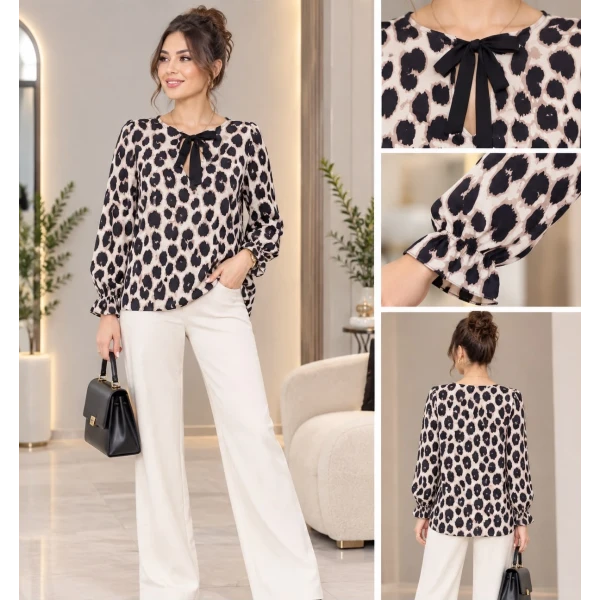 BUYUK BEDEN LEOPAR DESENLİ BULUZ