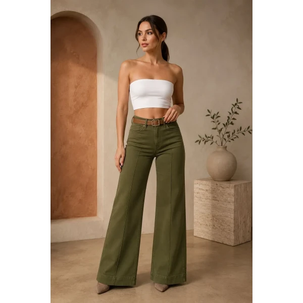 YEŞİL KOT PANTOLON