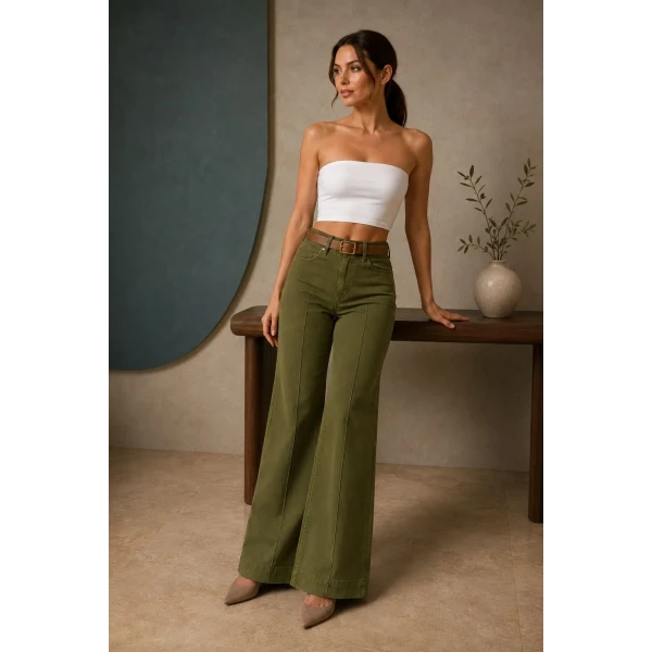 YEŞİL KOT PANTOLON
