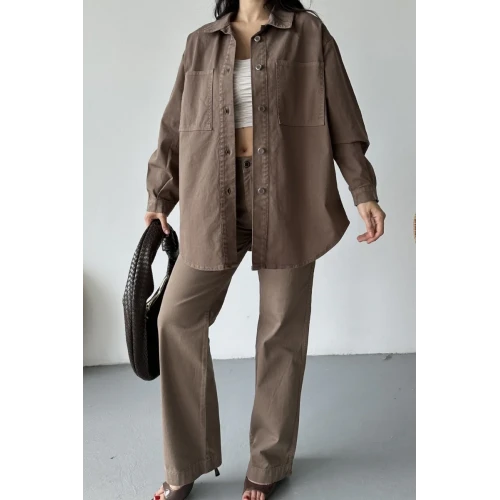 6080  GÖMLEK KREM UZUN KOL