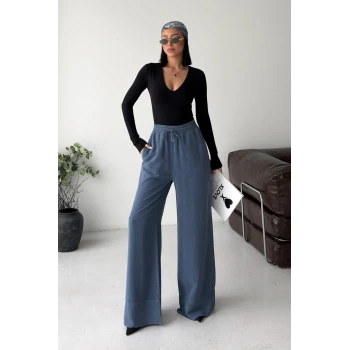 HS708 LASTIKLİ PALAZZO PANTOLON