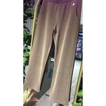 AÇIK KAHVE MODAL KUMAŞ DÜZ PAÇA EŞOFMAN ALTI