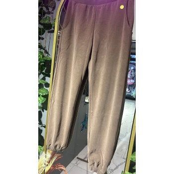 AÇIK KAHVE MODAL KUMAŞ PAÇA LASTİKLİ EŞOFMAN ALTI