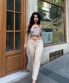 Önü Çımalı Kot Pantolon 7194 Taş