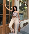 Önü Çımalı Kot Pantolon 7194 Taş