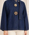 Reglan Kol Ceket 6313 Slaplı Lacivert