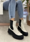 ARİSSA HAKİKİ DERİ BOT BEJ