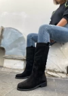 DİNA HAKİKİ DERİ SÜET BOT SİYAH