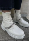JENNY ZİNCİRLİ HAKİKİ DERİ BOT BEJ